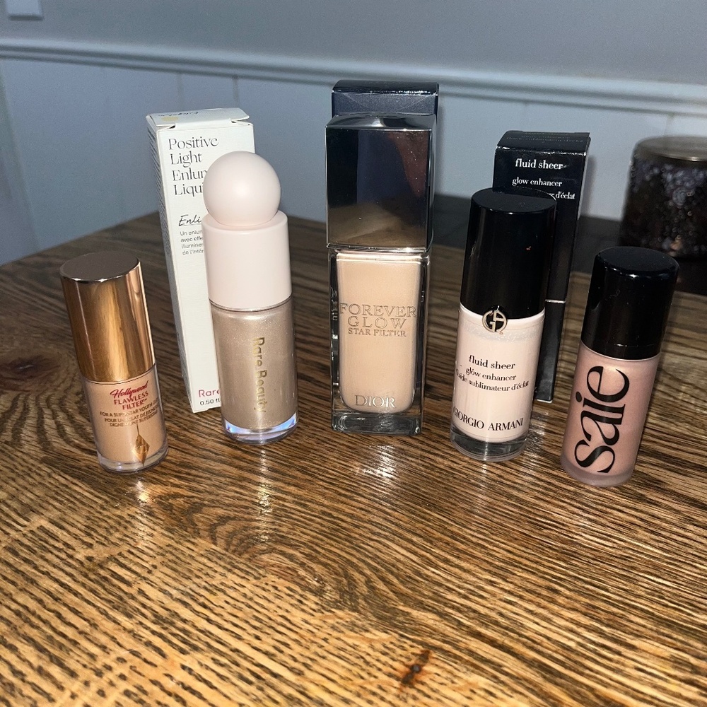 Dior Star Filter Armani Glow Enhancer Rare Beauty Liquid Luminizer Bundle